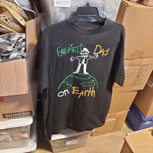 Greatest Dad on Earth Men Big and Tall T Shirt MultiColor SzL Worn Once Excellen